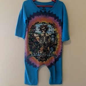 Grateful dead t-shirt romper for toddler